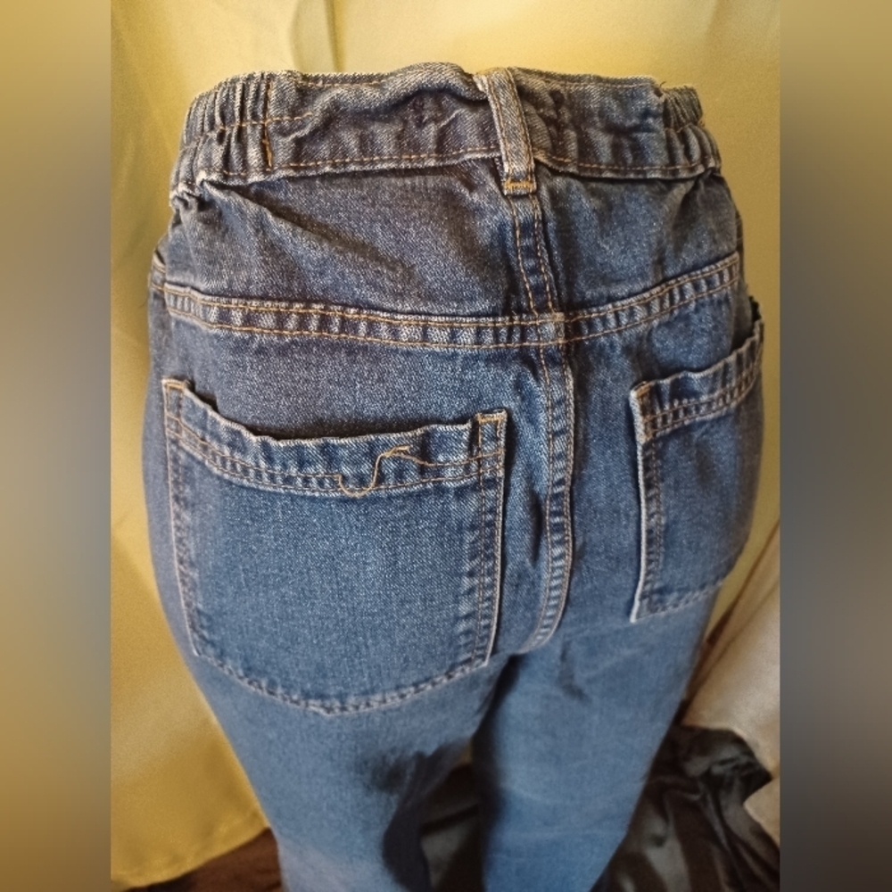 Woman Within Classic Blue Straight Leg Jeans - Picture 5 of 8